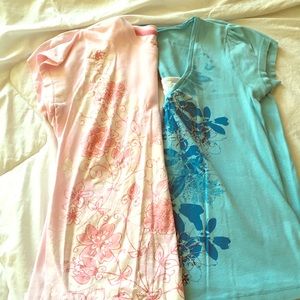 Set of 2 flower design tops